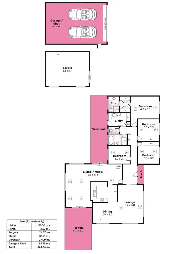 Floorplan of Homely house listing, 1 Nama Drive, Hawthorndene SA 5051