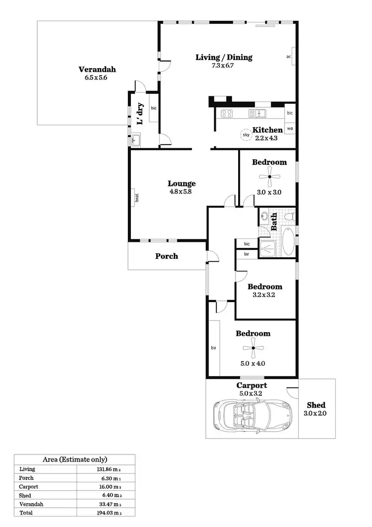 Floorplan of Homely house listing, 63 Dunrobin Road, Hove SA 5048