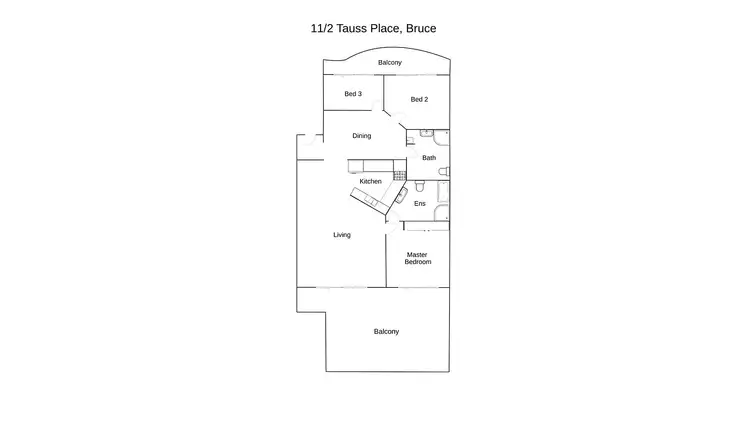 Floorplan of Homely apartment listing, 11/2 Tauss Place, Bruce ACT 2617