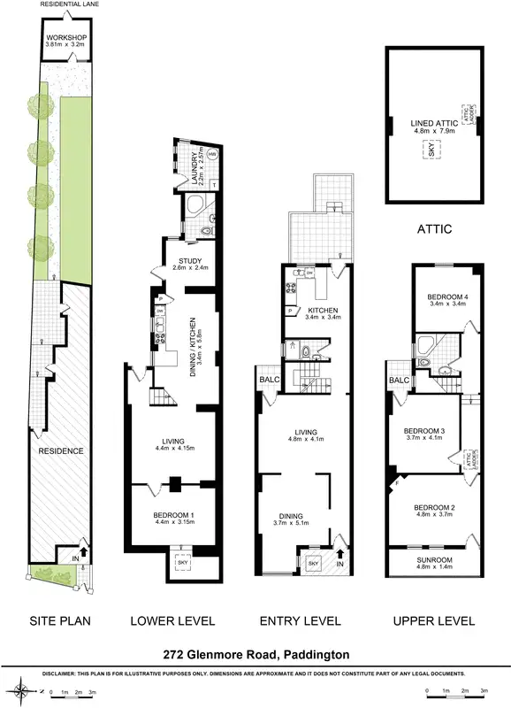 Floorplan of Homely terrace listing, 272 Glenmore Road, Paddington NSW 2021