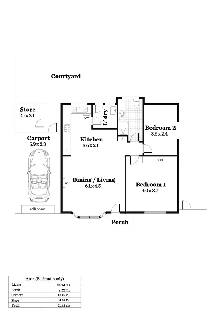 Floorplan of Homely unit listing, 3/4 Tobruk Avenue, Kensington Park SA 5068