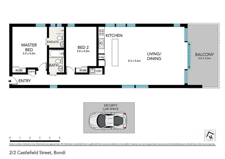 Floorplan of Homely apartment listing, 2/2 Castlefield Street, Bondi NSW 2026