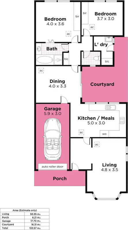 Floorplan of Homely unit listing, 2/18 Brentwood Grove, Paradise SA 5075