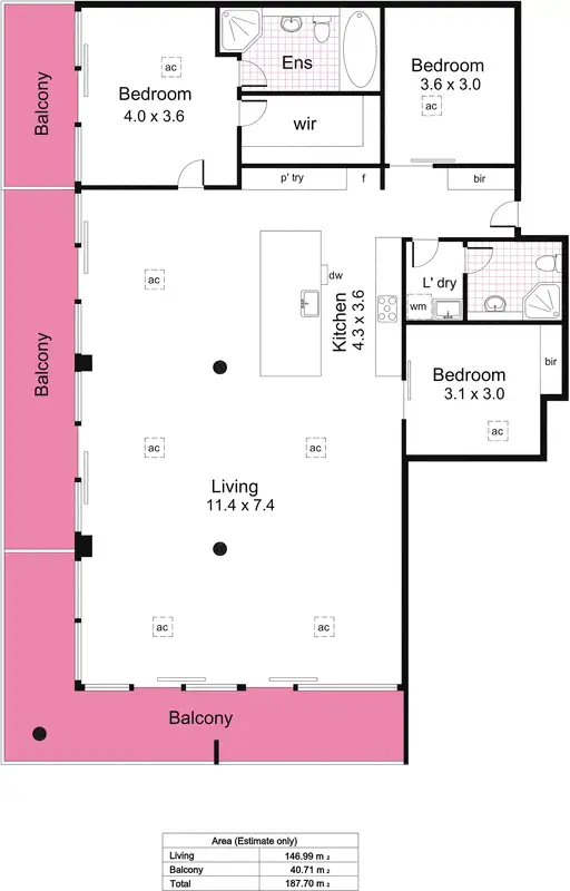 Floorplan of Homely unit listing, 328/29 Colley Terrace, Glenelg SA 5045