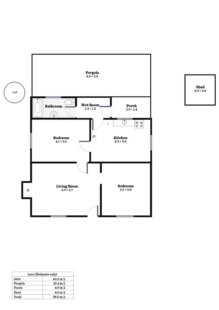 Floorplan of Homely house listing, 153 Finniss Vale Drive, Second Valley SA 5204