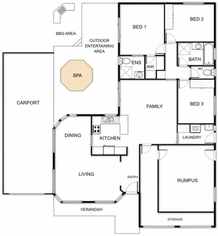 Floorplan of Homely house listing, 12 Hobday Place, Dunlop ACT 2615