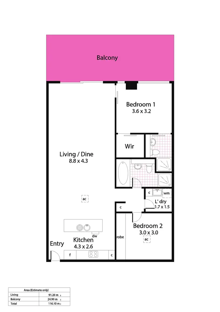 Floorplan of Homely apartment listing, 17/220 Greenhill Road, Eastwood SA 5063