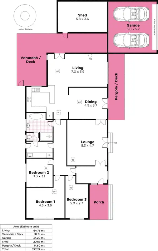 Floorplan of Homely house listing, 222 Shepherds Hill Road, Bellevue Heights SA 5050