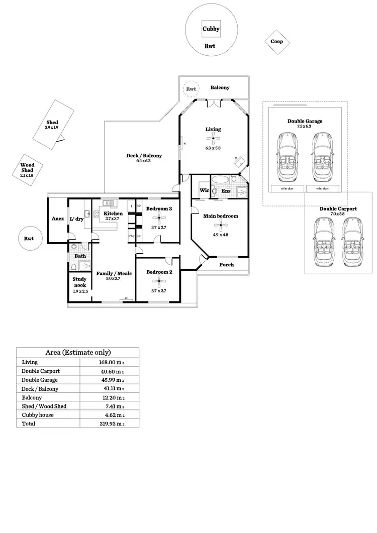 Floorplan of Homely house listing, 99 Leslie Road, Lenswood SA 5240