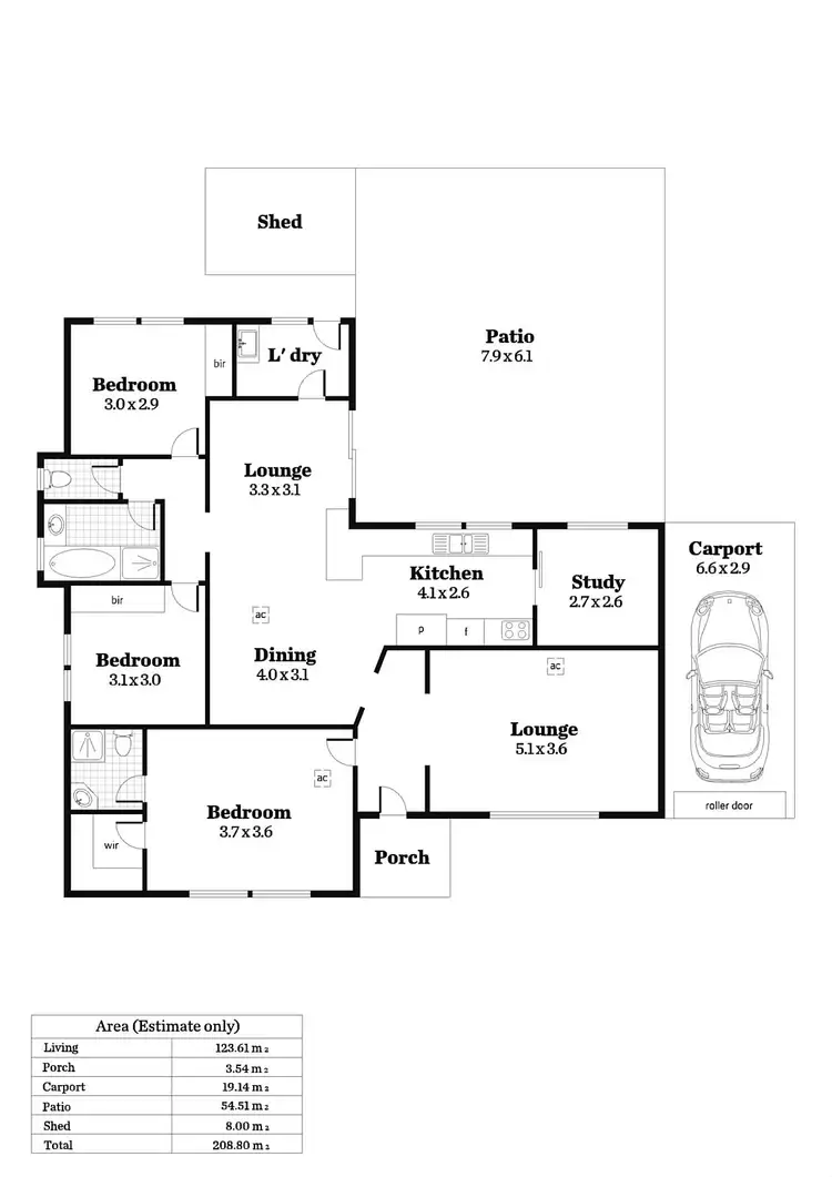 Floorplan of Homely house listing, 1 Dylan Court, Woodcroft SA 5162