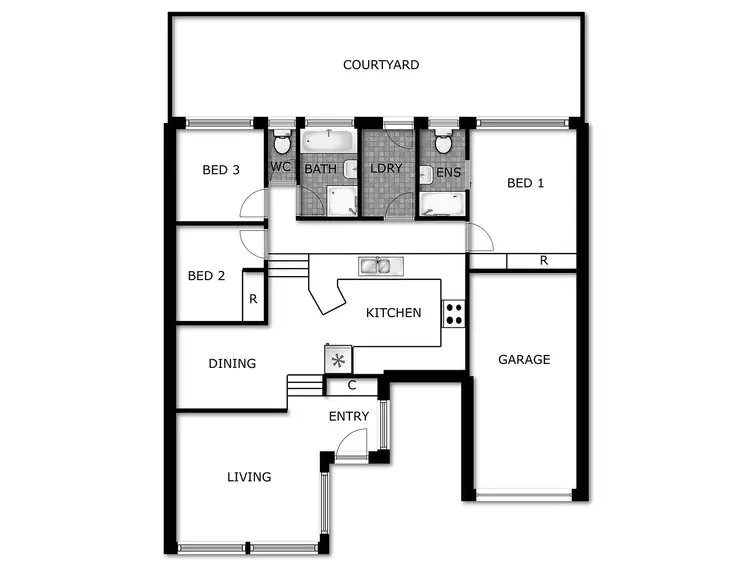 Floorplan of Homely townhouse listing, 3/31 Moyes Crescent, Holt ACT 2615