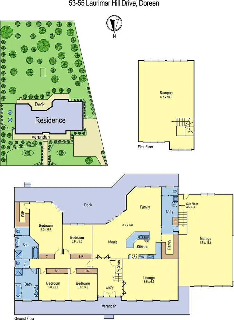 Floorplan of Homely house listing, 53-55 Laurimar Hill Drive, Doreen VIC 3754