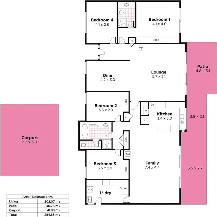 Floorplan of Homely house listing, 18 Glenberrie Place, Hawthorndene SA 5051