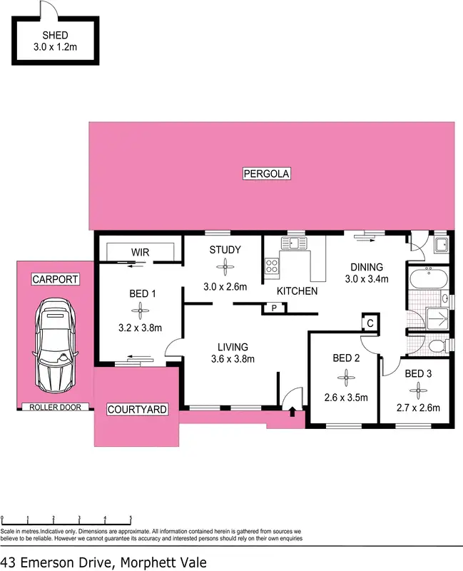 Floorplan of Homely house listing, 43 Emmerson Drive, Morphett Vale SA 5162