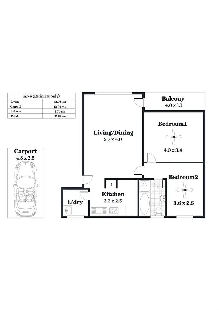 Floorplan of Homely unit listing, 10/22 Garfield Street, Klemzig SA 5087