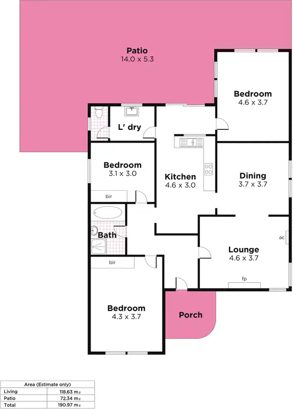 Floorplan of Homely house listing, 13 Dingera Avenue, North Plympton SA 5037