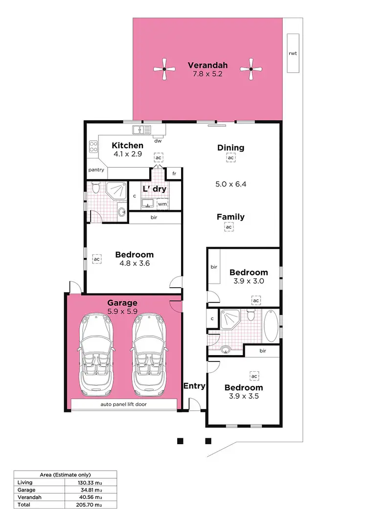 Floorplan of Homely house listing, 9B Stewart Street, Hectorville SA 5073