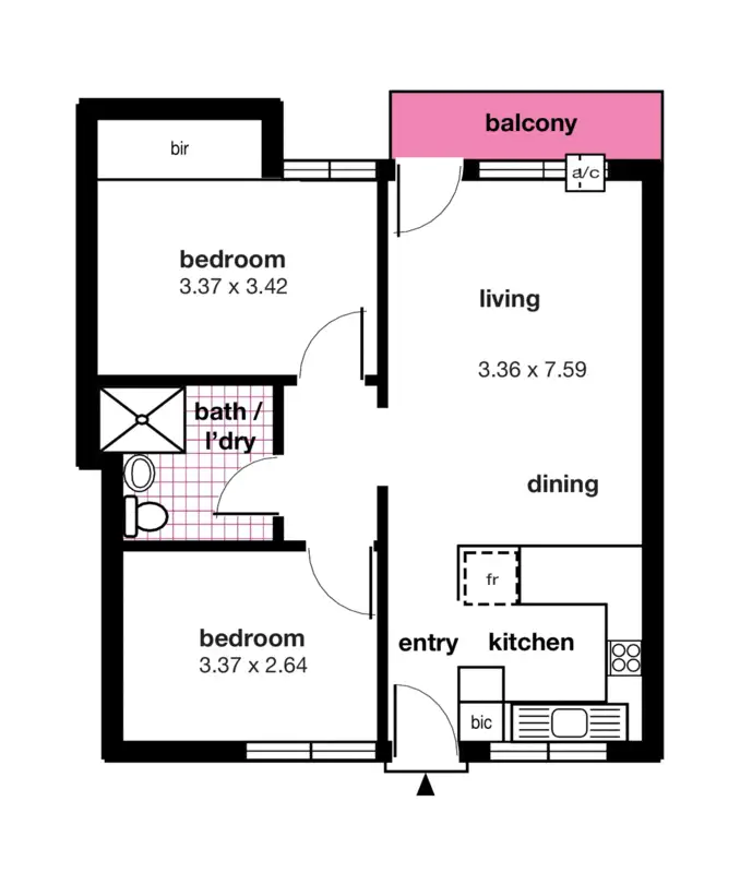 Floorplan of Homely unit listing, 50/2 Ayliffes Road, St Marys SA 5042