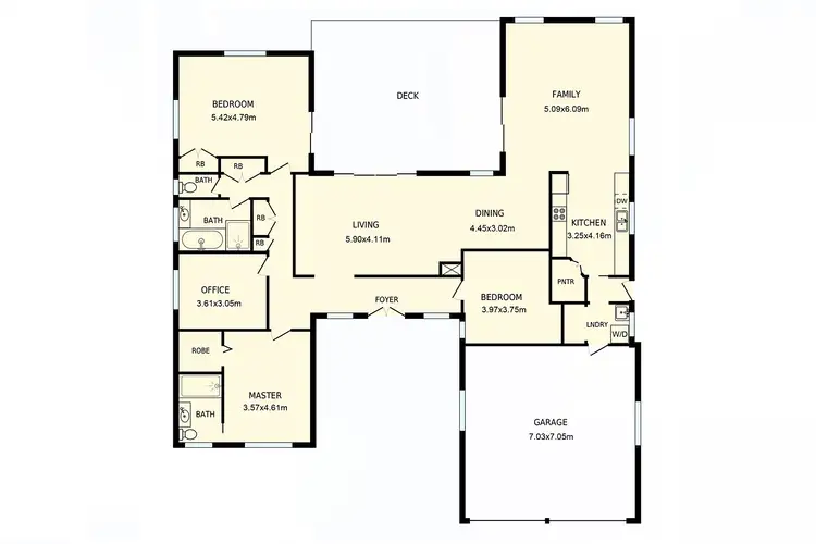 Floorplan of Homely house listing, 1 Lacey Place, Kambah ACT 2902