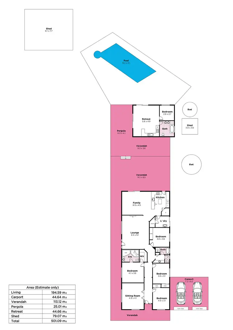 Floorplan of Homely house listing, 95 Purdom Road, Gould Creek SA 5114