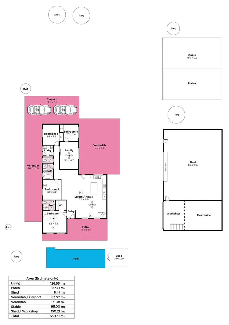 Floorplan of Homely house listing, 9 Sturt Close, Coromandel East SA 5157