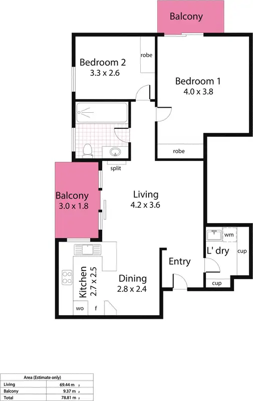 Floorplan of Homely unit listing, 26/203 Anzac Highway, Plympton SA 5038