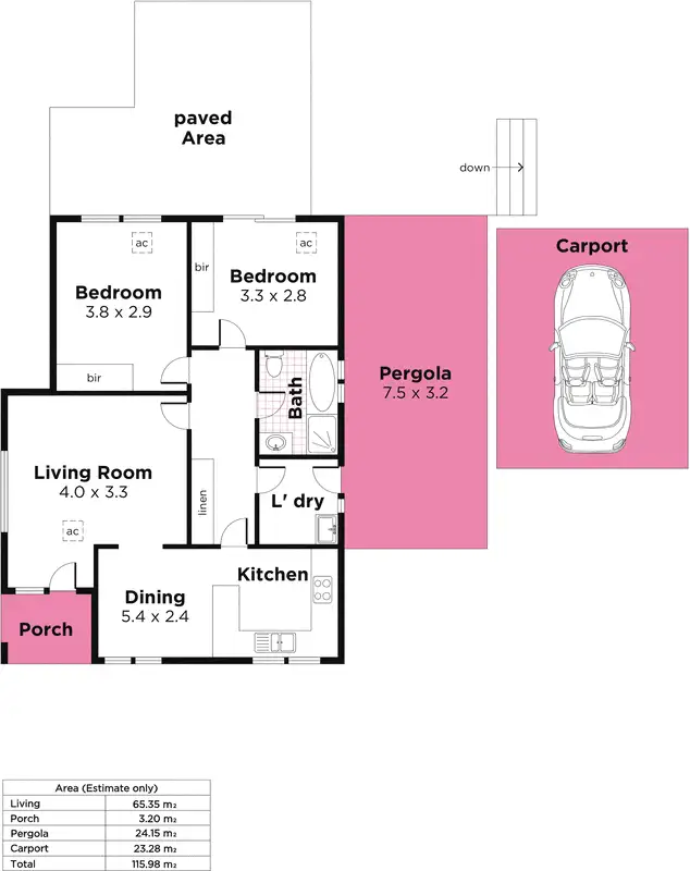Floorplan of Homely unit listing, 2/12 Alton Avenue, Torrens Park SA 5062