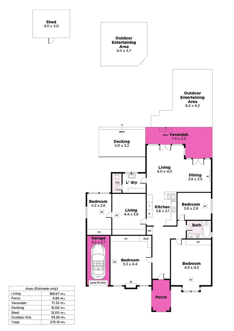 Floorplan of Homely house listing, 3 Heathpool Road, Heathpool SA 5068