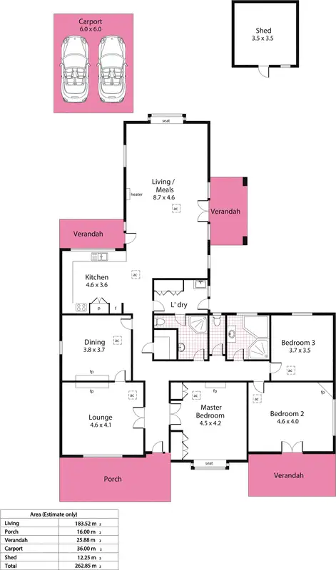Floorplan of Homely house listing, 1 Allen Terrace, Glenelg East SA 5045