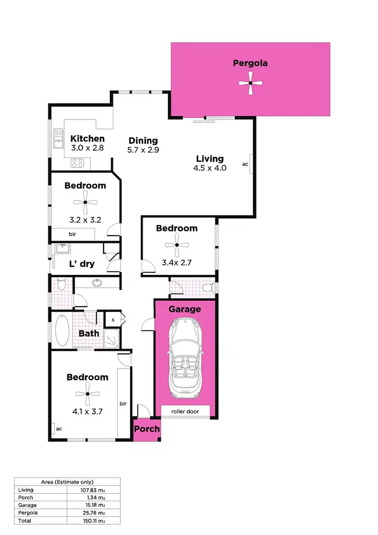 Floorplan of Homely house listing, 44E Barons Street, Tranmere SA 5073