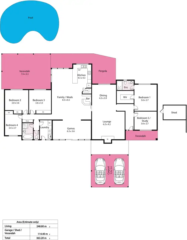Floorplan of Homely house listing, 3 Greenglade Road, Belair SA 5052