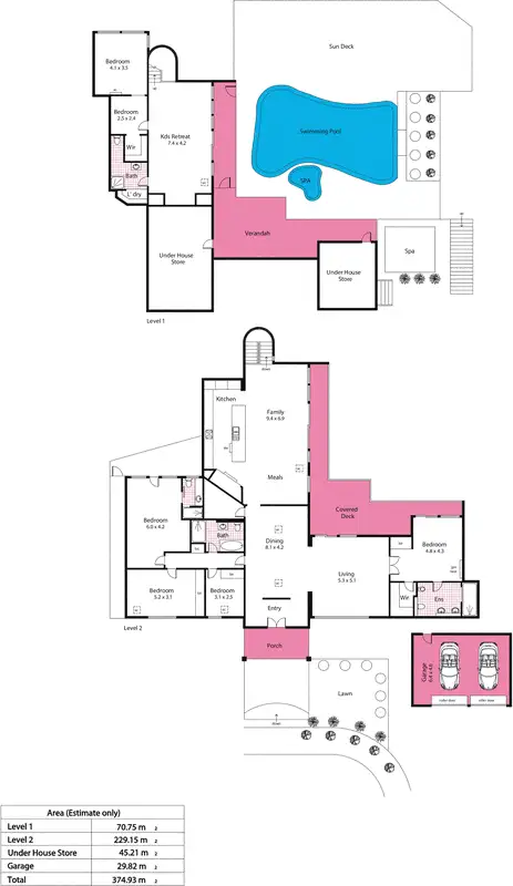 Floorplan of Homely house listing, 1 Mountainview Place, Mount Osmond SA 5064