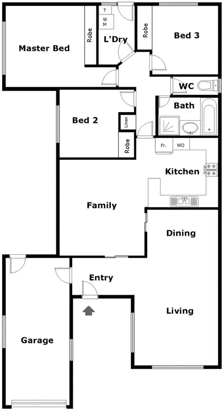 Floorplan of Homely house listing, 4 Kindler Place, Monash ACT 2904