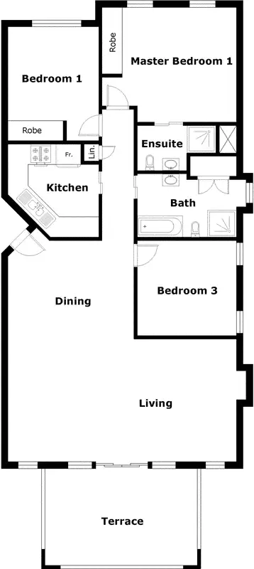 Floorplan of Homely apartment listing, 16/20 Condamine Street, Turner ACT 2612