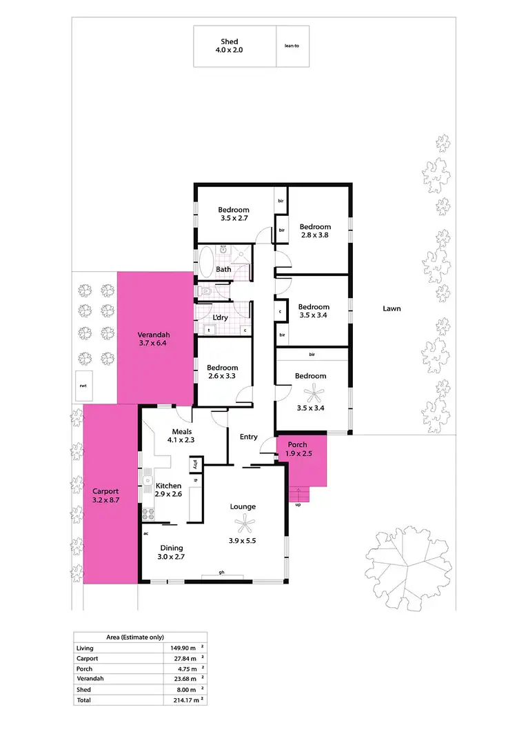 Floorplan of Homely house listing, 350 Montacute Road, Rostrevor SA 5073