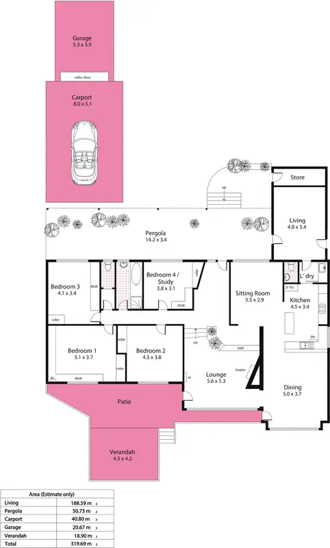 Floorplan of Homely house listing, 22 Wilpena Street, Eden Hills SA 5050