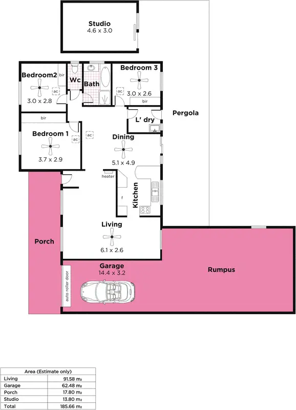 Floorplan of Homely house listing, 16 Pioneer Circuit, Queenstown SA 5014
