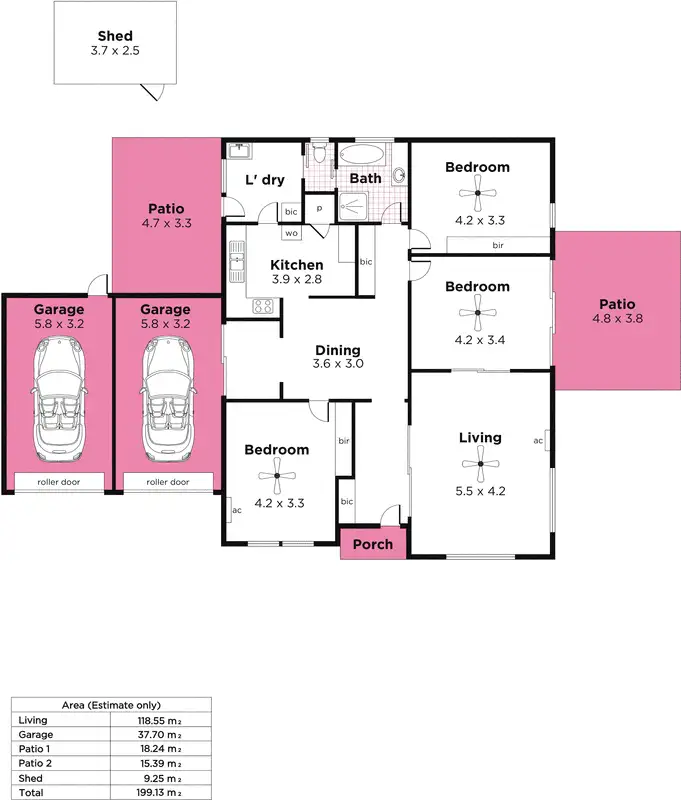 Floorplan of Homely unit listing, 1/10 Mavis Street, Ridgehaven SA 5097