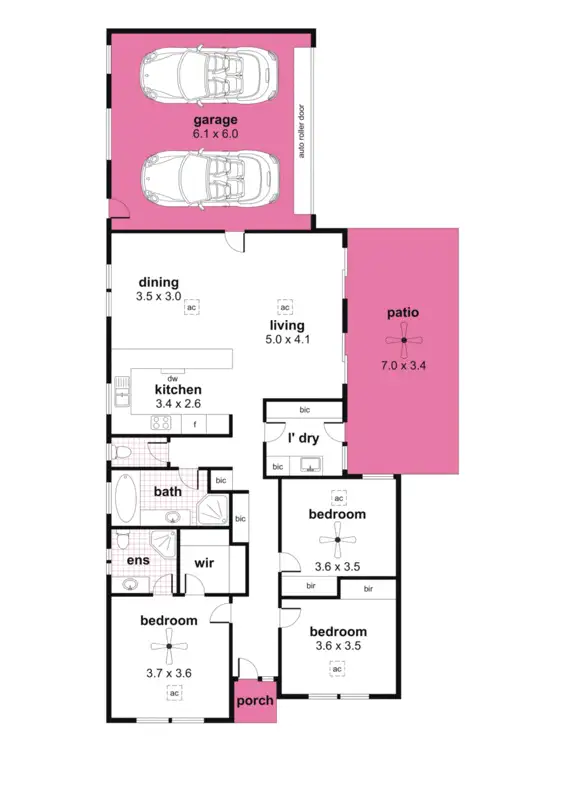 Floorplan of Homely house listing, 1/6 Packard Street, North Plympton SA 5037