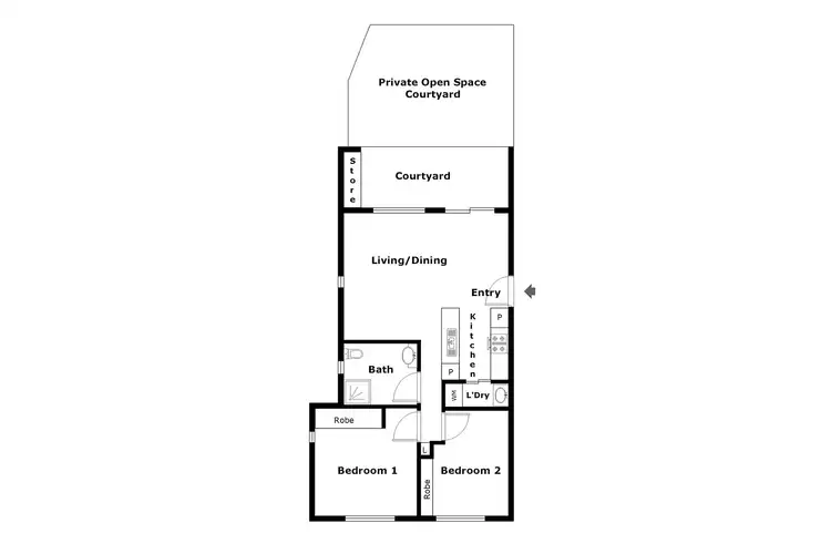 Floorplan of Homely apartment listing, 15/23 Tay Street, Watson ACT 2602