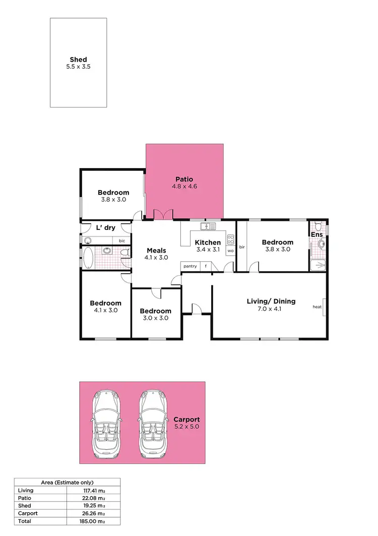 Floorplan of Homely house listing, 16 Colorado Drive, Glenalta SA 5052