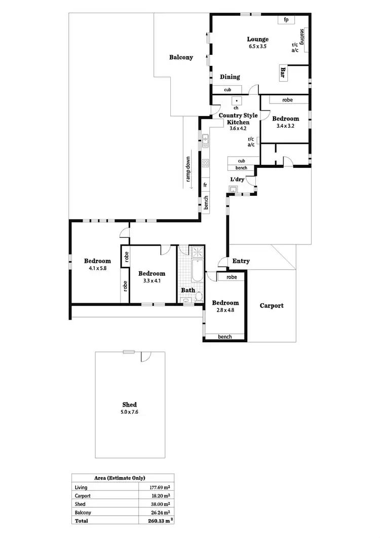 Floorplan of Homely house listing, 11 Marina Avenue, Belair SA 5052