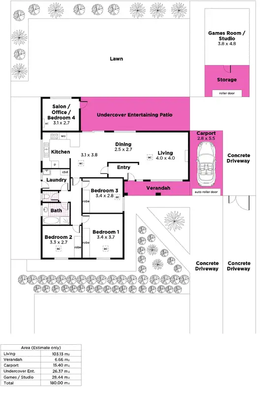 Floorplan of Homely house listing, 16 Andrea Street, Highbury SA 5089