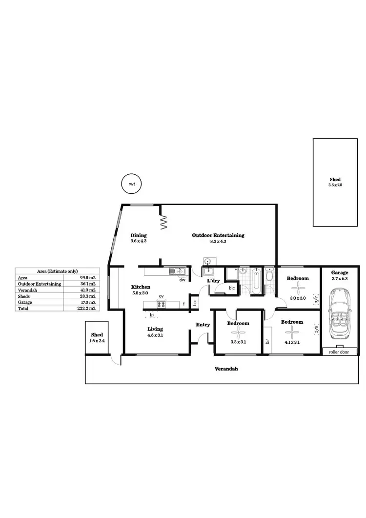 Floorplan of Homely house listing, 1 Eden Avenue, Bellevue Heights SA 5050