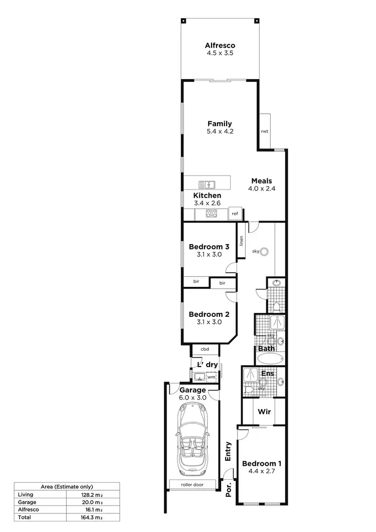 Floorplan of Homely townhouse listing, 26 Trott Grove, Oaklands Park SA 5046