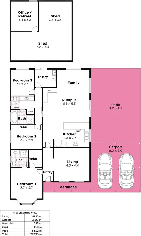 Floorplan of Homely house listing, 19 Craig Drive, Nairne SA 5252