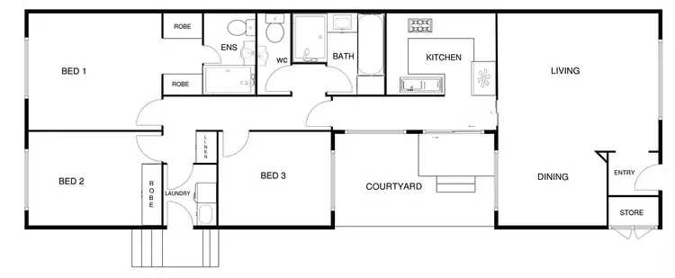 Floorplan of Homely house listing, 8 Enright Crescent, Florey ACT 2615