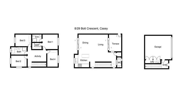 Floorplan of Homely townhouse listing, 8/29 Bott Crescent, Casey ACT 2913