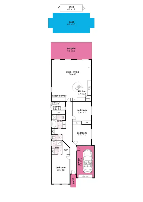 Floorplan of Homely house listing, 9B Davenport Terrace, Magill SA 5072