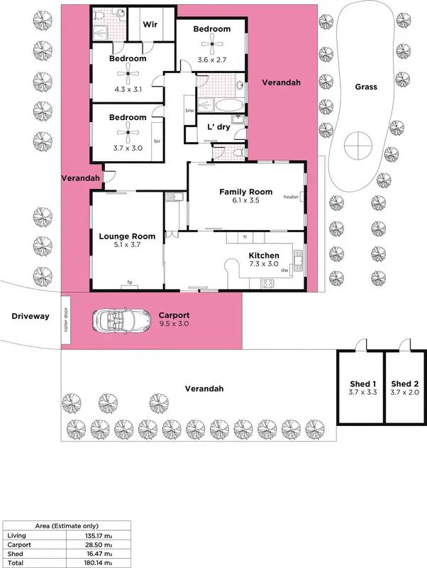 Floorplan of Homely house listing, 18 Greenfields Crescent, West Lakes Shore SA 5020